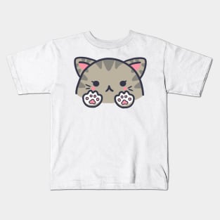 cute kawaii grey cat Kids T-Shirt